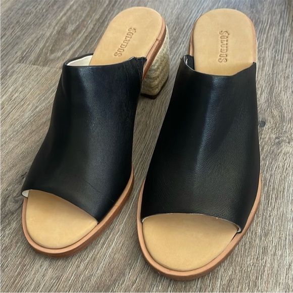 NWT Anthropologie Soludos Capri Mule Leather Black Size 5 - Picture 9 of 12